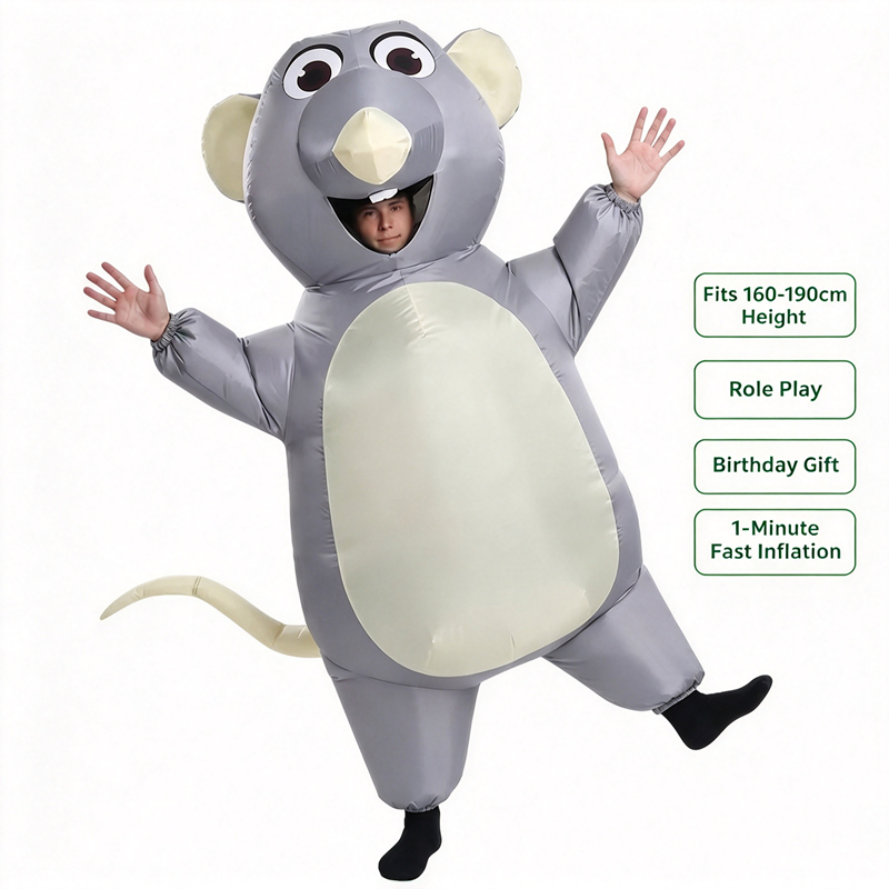 Costume da topo grigio gonfiab - Party Games For Adults And Kids recensione e prezzo